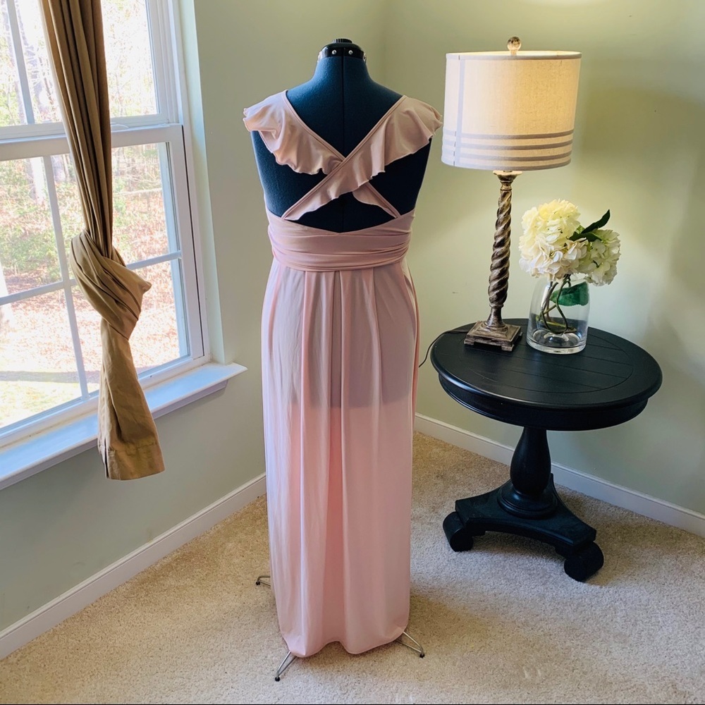 ASOS Ruffle Front Maxi Dress Size 10 - Picture 6 of 8